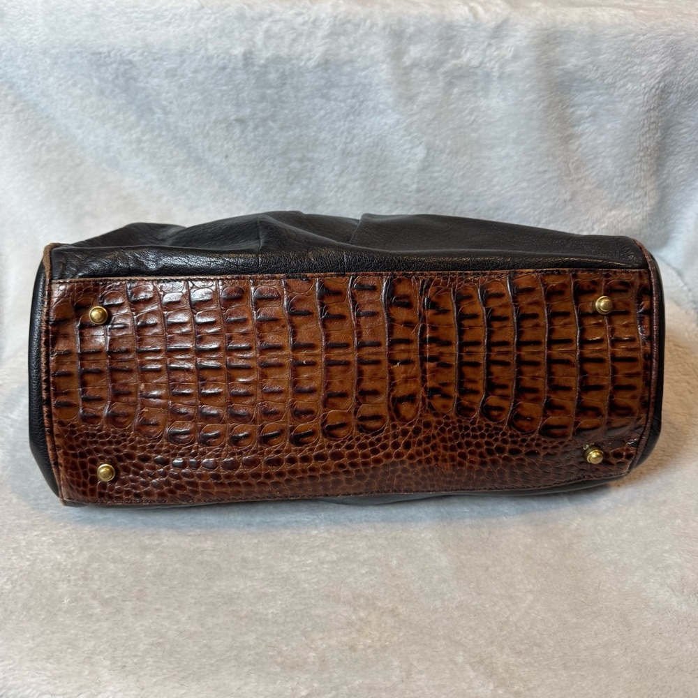 Brahmin vintage Tuscan crocodile black brown leather bag purse - Picture 7 of 14